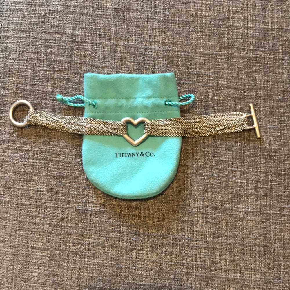 Tiffany & Co. mesh open heart bracelet